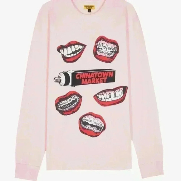 CHINATOWN MARKET NWT MOUTH LONG-SLEEVE TEE - Picture 8 of 14